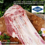 Beef rib TOMAHAWK Australia STEER (young cattle) DIAMANTINA frozen portioned 1 rib +/- 1.6kg (price/kg)
